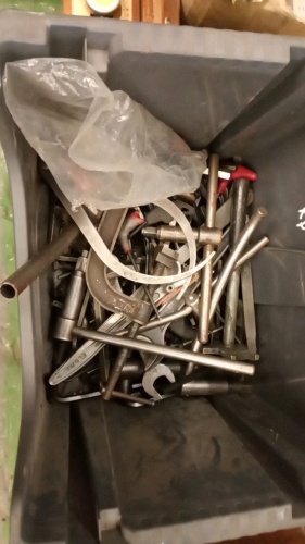 Box of spanners & tooling