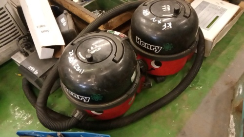 2 x NUMATIC HENRY 240v vacuum cleaners