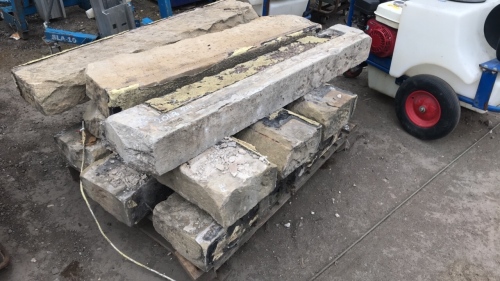 Pallet of stone heads & sills