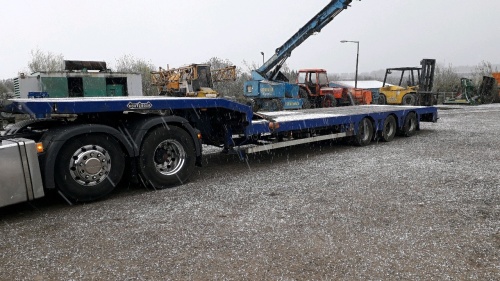 2008 NOOTEBOOM tri-axle extendable low loader (TEST October 2021) (Extends to 60') C/w rear steering axle