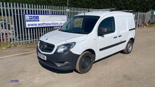 2020 MERCEDES CITAN 109 PURE CDI 6 speed manual diesel van c/w side loading door (YG20 EWL)