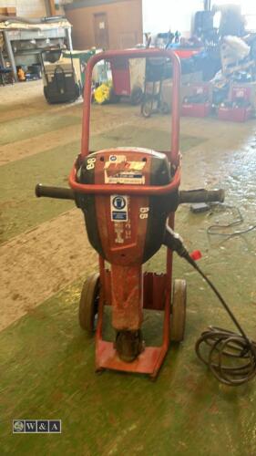 HILTI TE3000 110v upright breaker c/w trolley