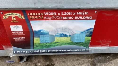 GOLDEN MOUNT 20ft x 20ft fabric container shelter