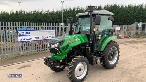 TAVOL 704 4WD tractor, 2 spool valves, full cab, air conditioning, twin assister rams, front weights & wheel weights (s/n P2AN2509) (unused)