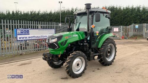 TAVOL 704 4WD tractor, 2 spool valves, full cab, air conditioning, twin assister rams, front weights & wheel weights (s/n P2AN2503) (unused)