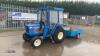 ISEKI 3210 4wd compact tractor & trailer c/w 12 speed transmission, diff lock + 540 / 1000 speed Pto, grass tyres, full Cab, 3 point linkage, trailer hitch, 3 x hydraulic spools, 3 cylinder 21hp engine (No Vat) (All hour and odometer readings are unverif