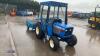 ISEKI 3210 4wd compact tractor & trailer c/w 12 speed transmission, diff lock + 540 / 1000 speed Pto, grass tyres, full Cab, 3 point linkage, trailer hitch, 3 x hydraulic spools, 3 cylinder 21hp engine (No Vat) (All hour and odometer readings are unverif - 3