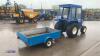 ISEKI 3210 4wd compact tractor & trailer c/w 12 speed transmission, diff lock + 540 / 1000 speed Pto, grass tyres, full Cab, 3 point linkage, trailer hitch, 3 x hydraulic spools, 3 cylinder 21hp engine (No Vat) (All hour and odometer readings are unverif - 5