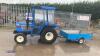 ISEKI 3210 4wd compact tractor & trailer c/w 12 speed transmission, diff lock + 540 / 1000 speed Pto, grass tyres, full Cab, 3 point linkage, trailer hitch, 3 x hydraulic spools, 3 cylinder 21hp engine (No Vat) (All hour and odometer readings are unverif - 8