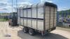 IFOR WILLIAMS DP120 3.5t twin axle livestock trailer with partitions (s/n 96768) - 3