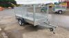 8 x 4 single axle trailer c/w mesh sides & ramp door (unused) - 7