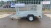 7 x 4 single axle trailer c/w mesh side & ramp door (unused) - 2