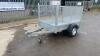 6 x 4 single axle trailer c/w mesh side & ramp door (unused)