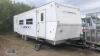 American make-up twin axle trailer c/w slide out room