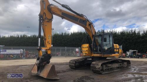 2010 JCB JZ255 steel tracked excavator (s/n A01234615) with bucket, piped & Q/hitch (All hour and odometer readings are unverified and unwarranted)