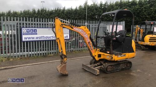 2017 JCB 801.4 rubber tracked excavator (s/n H2541654) with bucket, blade, piped & Q/hitch (All hour and odometer readings are unverified and unwarranted)