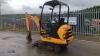 2017 JCB 801.4 rubber tracked excavator (s/n H2541654) with bucket, blade, piped & Q/hitch (All hour and odometer readings are unverified and unwarranted) - 3