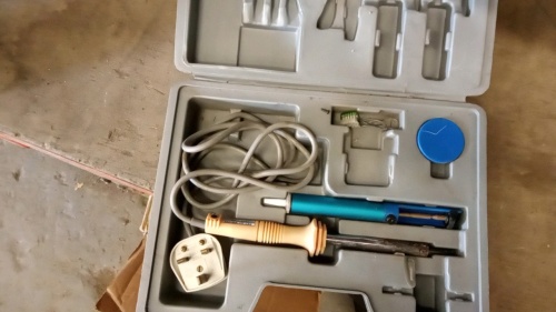 Soldering iron c/w case