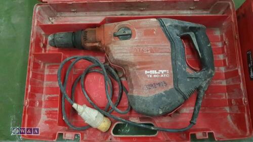 HILTI TE80 110v rotary breaker c/w case