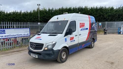 2017 MERCEDES SPRINTER 314 CDI diesel panel van (SC17 FBB)(Copy of V5 in office)