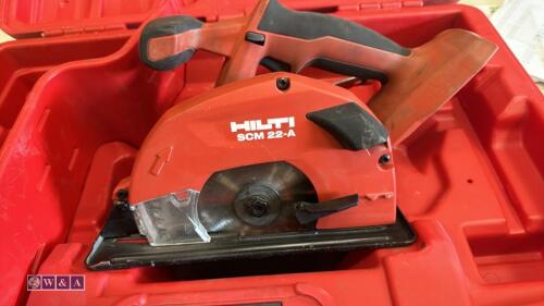 HILTI SCM22-A cordless circular saw c/w case