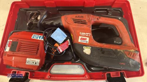 HILTI WSR36-A cordless reciprocating saw c/w battery, charger & case