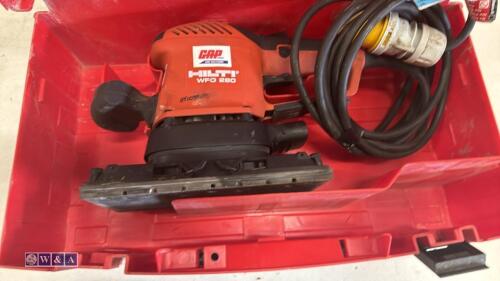 HILTI WFO280 110v orbital sander c/w case