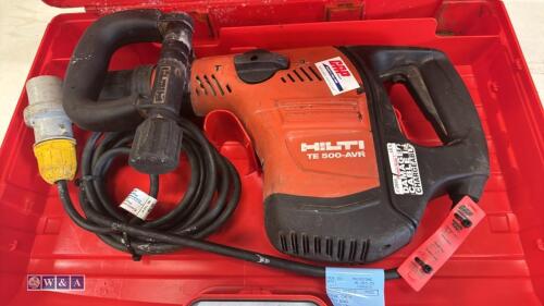 HILTI TE500 AVR 110v SDS rotary hammer drill c/w case