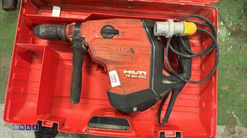 HILTI TE80ATC SDS 110v rotary hammer drill c/w case