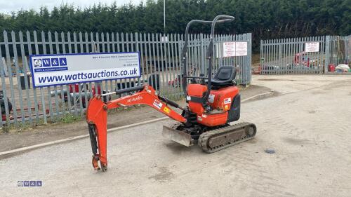 2014 KUBOTA U10-3 rubber tracked excavator (s/n 3204124) with blade, piped & expanding tracks