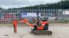 2014 KUBOTA U10-3 rubber tracked excavator (s/n 3204124) with blade, piped & expanding tracks - 2