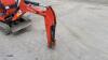 2014 KUBOTA U10-3 rubber tracked excavator (s/n 3204124) with blade, piped & expanding tracks - 8