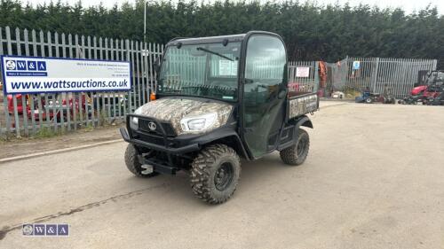 KUBOTA RTVX900 4wd diesel utility vehicle c/w full cab, power steering, hydraulic rear tipping body (YX18 EUW)