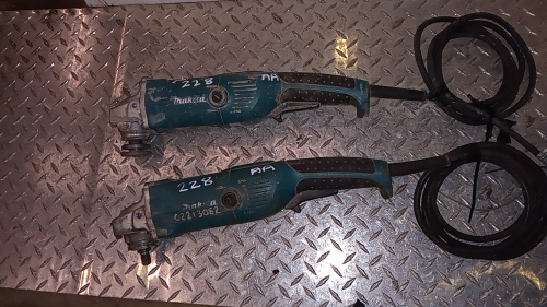 2 x MAKITA GA5021 110v angle grinders