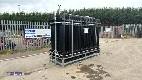 30 x 2.4m high x 3m long powder coated fencing panels & 31 posts (90m)