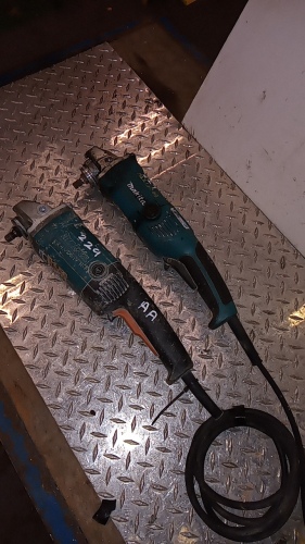 2 x MAKITA GA5021 110v angle grinders