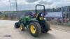 JOHN DEERE 3520 HST hydrostatic 4wd tractor c/w 3 point linkage, spool valve, c/w Lewis Land Lugger loader & 4in1 loader (YJ05 JCO) - 3