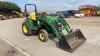 JOHN DEERE 3520 HST hydrostatic 4wd tractor c/w 3 point linkage, spool valve, c/w Lewis Land Lugger loader & 4in1 loader (YJ05 JCO) - 6