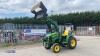 JOHN DEERE 3520 HST hydrostatic 4wd tractor c/w 3 point linkage, spool valve, c/w Lewis Land Lugger loader & 4in1 loader (YJ05 JCO) - 23