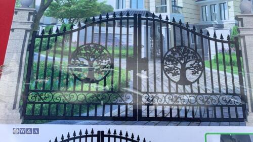 Pair of entrance gate with tree design (suit 14ft entrance)