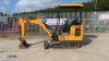 2021 JCB 16C rubber tracked excavator (3029394) with bucket, blade, piped & expanding tracks(red key in office) - 2