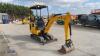 2021 JCB 16C rubber tracked excavator (3029394) with bucket, blade, piped & expanding tracks(red key in office) - 6