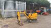 2021 JCB 8008 rubber tracked excavator (s/n 2970324) with bucket,blade, piped & expanding tracks(red key in office)