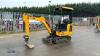 2021 JCB 16C rubber tracked excavator (s/n 2753029) with bucket, blade, piped & expanding tracks (3029275)(red key in office)