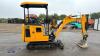 2021 JCB 16C rubber tracked excavator (s/n 3029282) with bucket, blade, piped & expanding tracks (red key in office) - 6