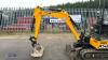 2021 JCB 16C rubber tracked excavator (s/n 3029282) with bucket, blade, piped & expanding tracks (red key in office) - 13