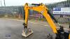 2021 JCB 16C rubber tracked excavator (s/n 3029282) with bucket, blade, piped & expanding tracks (red key in office) - 14