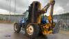 2007 NEW HOLLAND TL100A 4wd tractor, A/C, air seat, 3 x spool valves (CN57 DMX) c/w McCONNELL PA48 flail hedge cutter, McCONNELL ditching attachment, & 4 x spare wheels with turf tyres (V5 & Manuals in office) - 9