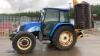 2007 NEW HOLLAND TL100A 4wd tractor, A/C, air seat, 3 x spool valves (CN57 DMX) c/w McCONNELL PA48 flail hedge cutter, McCONNELL ditching attachment, & 4 x spare wheels with turf tyres (V5 & Manuals in office) - 10