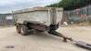 WILCOX twin axle tipping trailer, sprung draw bar, hydraulic brakes, aluminium body - 6